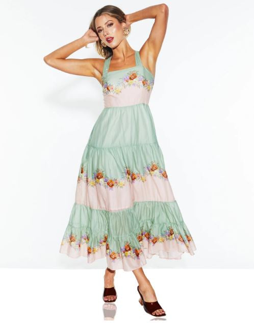 Hollyhock Floral Dress